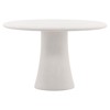 Luna Modern Classic White Concrete Round Outdoor Dining Table - 48"