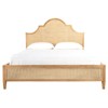 Allard Coastal Beach Brown Wood Natural Woven Rattan Bed - King