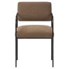 Faryn Modern Classic Brown Performance Iron Dining Arm Chair