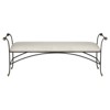 Nicole Updated Traditional Beige Performance Black Steel Bedroom Bench
