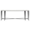 Daniel French Country Off White Wood Black Iron Rectangular Console Table