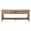 Alwin Rustic Lodge Brown Reclaimed Pine Wood Rectangular Console Table
