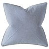 Caiya Coastal Beach Blue Striped Cotton Throw Pillow - 20x20