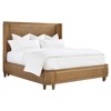 Ivory Coastal Beach Brown Oak Woven Bed - Queen
