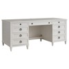 Bradenton Coastal Beach White Wood Executive Desk