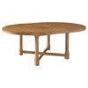 Capistrano Coastal Beach Brown Wood Extendable Oval Dining Table - 58-80"
