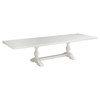 Captiva Coastal Beach White Wood Extendable Rectangular Dining Table - 88-132"