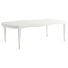 Vernon Hills Coastal Beach White Wood Extendable Rectangular Dining Table- 80-120"