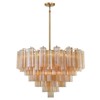 Corin Updated Traditional Amber Glass 16 Light Chandelier