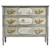 Romy French Country Blue Hand Painted Oak Bachelor Chest