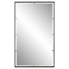Jorah Modern Bronze Iron Clip Rectangular Wall Mirror