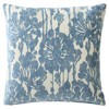 Lucia Estate Blue Printed Velvet Throw Pillow - 22x22