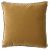 Huxley Turmeric Velvet Eyelash Trim Throw Pillow - 22x22