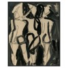 Finna Modern White Figure Black Frame Abstract Painting 1 - 37x30
