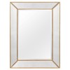 Hadley Modern Classic Gold Leaf Metal Rectangular Antique Wall Mirror - Large