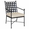 Aurore French Country Trail Cloud Iron Outdoor Dining Arm Chair