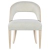 Naomi Modern Classic Crypton Nomad Snow Brown Oak Dining Chair