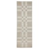 Amiri Modern Classic Beige Wool Square Patterned Rug - 2'6"x8'