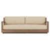 Venda Modern Classic Brown Teak Outdoor Sofa - 86"