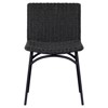 Worley Modern Classic Vintage Coal Woven Outdoor Dining Chair