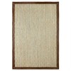 Fibreworks Arlo Coastal Nutmeg Leather Border White Bethel Braided Jute Rug - 6'x9'