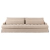 Keena Broadway Dune Linen Slipcovered Sofa -109"
