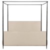 Larisse Modern Classic Black Iron Canopy Bed - Queen
