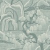 Schumacher Indigo Garden Updated Traditional Mineral Toile Wallpaper