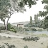 Isidore Leroy Domaniale French Green Landscape Wallpaper - Panel A
