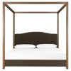 Jodie Malmo Olive Velvet Amber Oak Canopy Bed - Queen