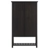 Dalton Rustic Lodge Smoked Black Oak Cabinet