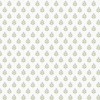 Laurel Traditional Moss Green Floral Stamp Wallpaper