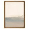 John Richard Opaque Cream Abstract Gold Frame Painting - 44x34