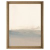 John Richard Opaque Cream Abstract Gold Frame Painting - 52x40