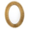 Liora Traditional Antique Gold Sunburst Oval LED Wall Mirror