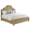 Valley Updated Traditional Brown Oak Wood Bed - Queen