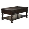 Explorer Updated Traditional Black Wood Rectangular Storage Coffee Table