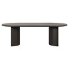 Paris Rustic Lodge Bronze Aluminum Outdoor Oval Dining Table - 94"