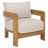 Thiago Modern Classic Natural Teak Wood Outdoor Arm Chair