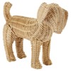 Baxter Coastal Beach Natural Rattan Dog Figure