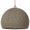 Palecek Jenson Coastal Beach Brown Looped Rope Outdoor Chandelier - 36"