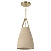 Palecek Carlton Coastal Beach Natural Raffia Brass Pendant