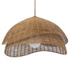 Palecek Mia Coastal Beach Natural Jute Rope Antique Brass Pendant - 36"