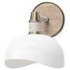 Palecek Brooklyn Modern Classic White Glass Antique Brass Sconce