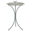 Kenji French Country Antique Green Iron Outdoor Bird Bath