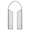 Montrose French Country Antique Green Iron Arch Outdoor Arbor