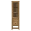 Draven Modern Classic Natural Wood Linen Cabinet