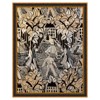 Peregrine Traditional Black Tennis Figure Black Frame Illustration - 29x23