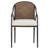 Graciela Modern Classic Bronze Steel Woven Outdoor Dining Arm Chair