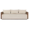 Reiner Coastal Beach Beige Woven Outdoor Sofa - 96"